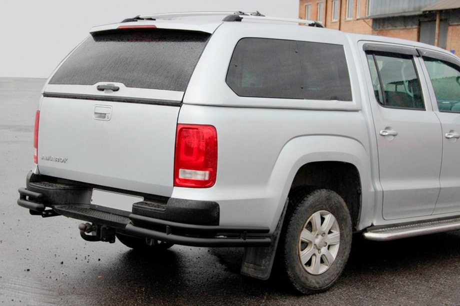 Volkswagen Amarok 2010–2022 Achterhoekbeschermers AK003-Double Black (2 st., RVS) Foto 3