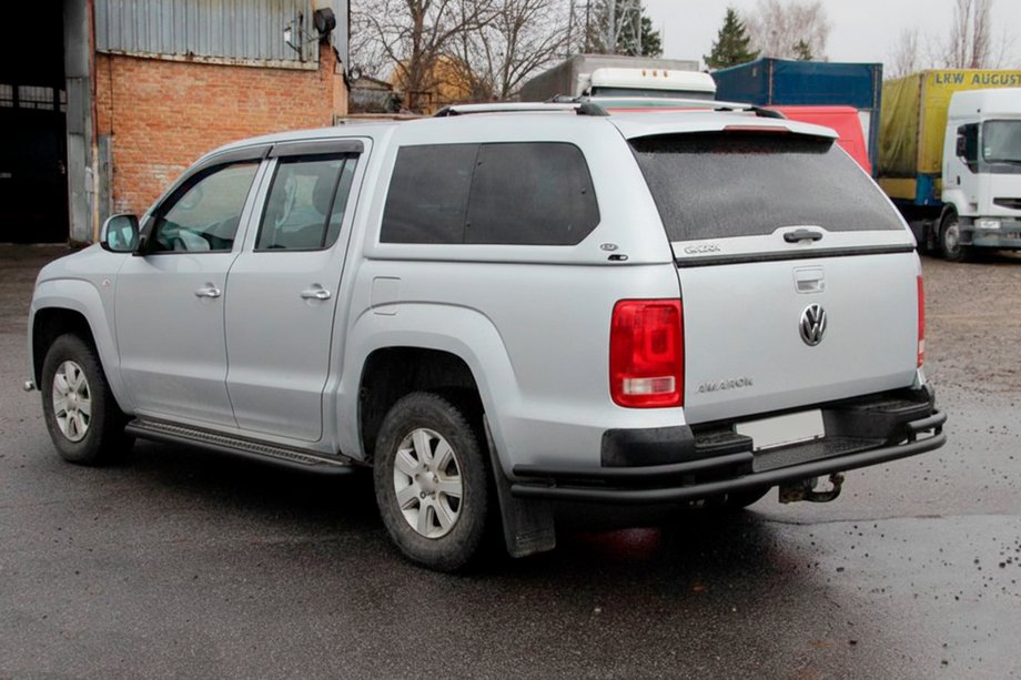 Volkswagen Amarok 2010–2022 Achterhoekbeschermers AK003-Double Black (2 st., RVS) Foto 2
