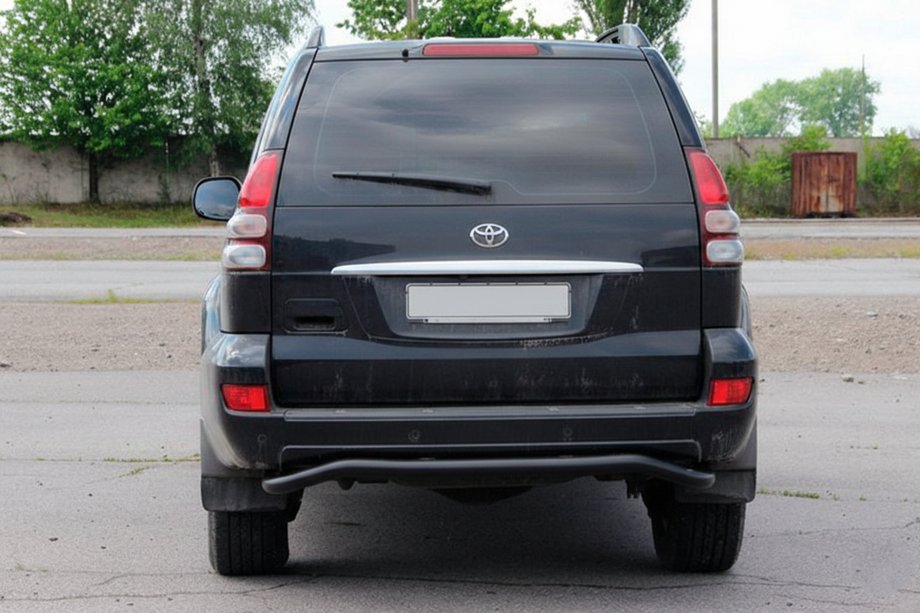 Toyota Land Cruiser Prado 120 2002–2009 Achterbeschermbeugel AK008 Black Foto 2