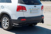 Kia Sorento II XM 2009–2014 Achterste dubbele hoekbeugels AK003-подвійний Black (RVS) foto 1