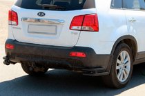Kia Sorento II XM 2009–2014 Achterste dubbele hoekbeugels AK003-подвійний Black (RVS) foto 3