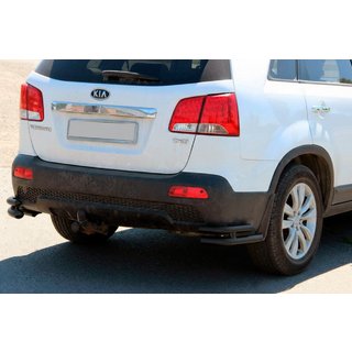 Achterste dubbele hoekbeugels AK003-подвійний Black (RVS) Kia Sorento II XM 2009–2014 foto 3
