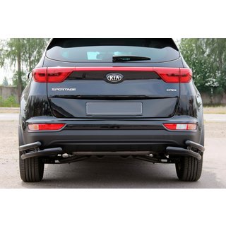Dubbele achterhoekbescherming AK003-подвійний Black (RVS) Kia Sportage 2015–2021 foto 2