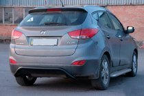 Hyundai IX-35 2010–2015 Achterbeschermbeugel AK007 Black (RVS) foto 2
