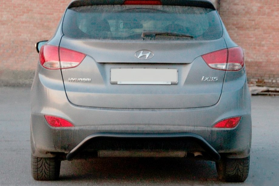 Hyundai IX-35 2010–2015 Achterbeschermbeugel AK007 Black (RVS) Image