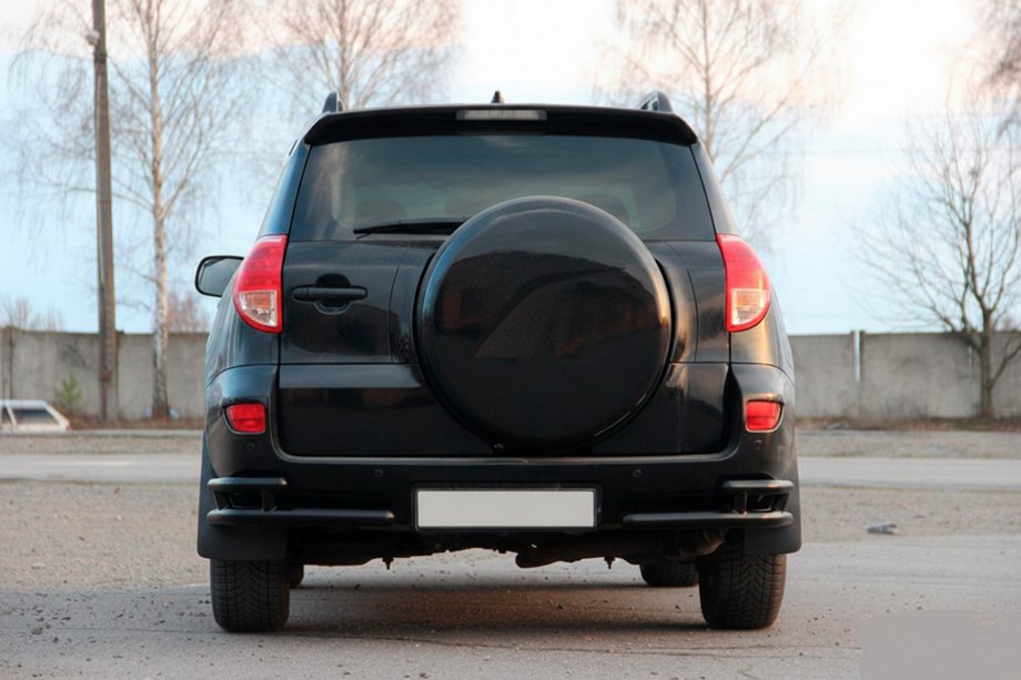 Toyota Rav 4 2006–2013 Achterste hoekstukken AK003-double Black (2 stuks, RVS) Image