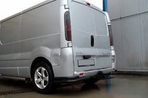 Nissan Primastar 2002–2014 Achterhoekbeugels AK003-Подвійний Zwart (RVS) foto 1