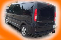 Opel Vivaro 2001–2015 Achterhoekbeugels AK003-Подвійний Zwart (RVS) foto 3