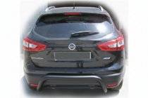 Nissan Qashqai 2014–2021 Achterbeschermbeugel AK007-2 Black (RVS) foto 1