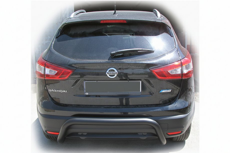 Nissan Qashqai 2014–2021 Achterbeschermbeugel AK007-2 Black (RVS) Image