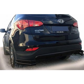 Achterhoekbeugels AK-003-Double Black (RVS) Hyundai Santa Fe 3 2012–2018