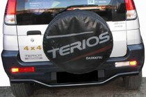 Daihatsu Terios 2003–2005 Achterbeugel AK007 Black (RVS) foto 1