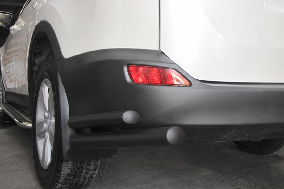 Toyota Rav 4 2013–2018 Achterhoekbeugels AK003-dubbel Black (RVS) Image