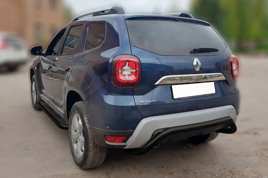 Renault Duster 2018–2024 Achterbeschermbeugel AK007 Black (RVS) Image