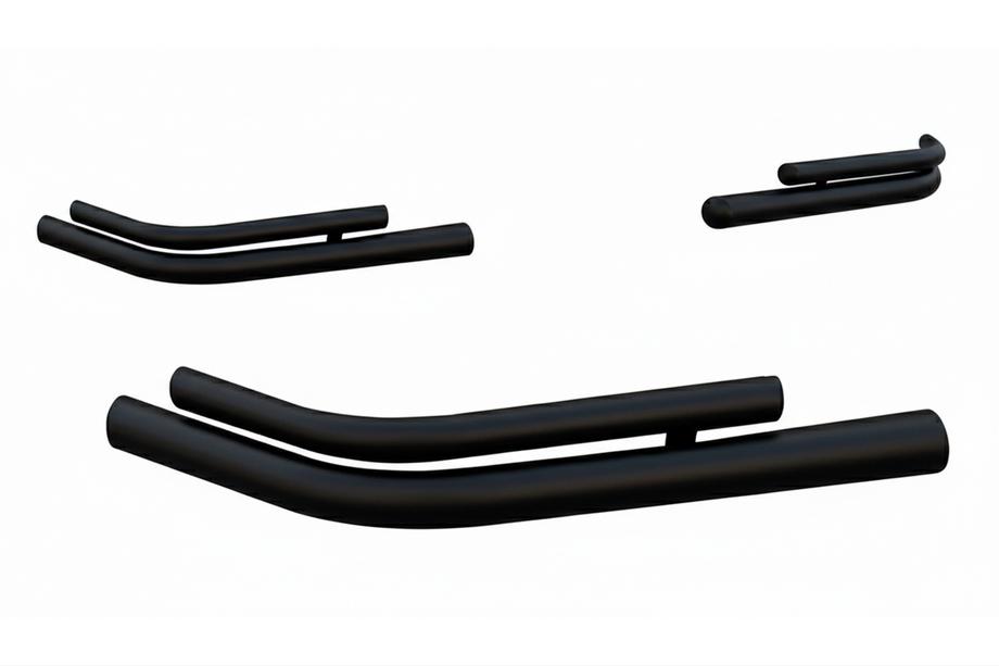 Kia Sorento III UM 2014–2020 Dubbele achterhoekbeugels AK003-double Black (2 stuks, RVS) Image