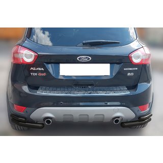 Dubbele achterhoekbeugels AK003-double Black (2 stuks, RVS) Ford Kuga 2008–2013 foto 1