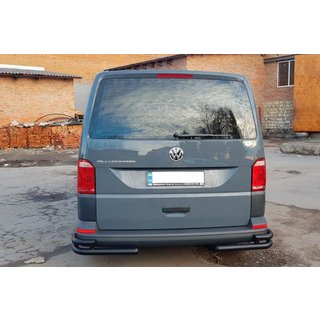 Achterhoekbeschermers AK003-Double Black (2 st., RVS) Volkswagen T6 2015–2024 foto 3