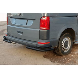 Achterhoekbeschermers AK003-Double Black (2 st., RVS) Volkswagen T6 2015–2024 foto 1
