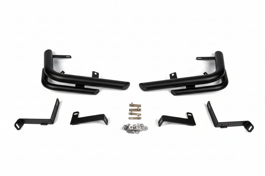 Nissan X-trail T31 2007–2014 Achterhoekbeugels AK003-Double Black (2 stuks, RVS) Foto 4