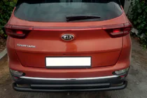 Kia Sportage 2015–2021 Achterbumperbescherming AK002-2 Black (RVS) foto 1
