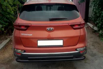 Kia Sportage 2015–2021 Achterbumperbescherming AK002-2 Black (RVS) foto 2