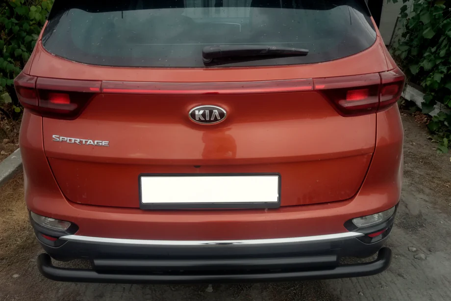 Kia Sportage 2015–2021 Achterbumperbescherming AK002-2 Black (RVS) Image