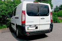 Peugeot Expert 2007–2016 Achterbeschermbeugel AK-002-Dubbel Black (RVS) foto 1