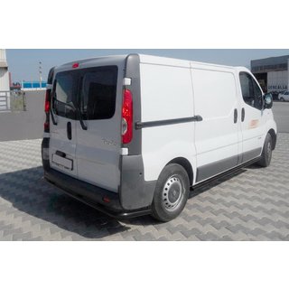 Achterbumperbescherming met hoeken, zwart (RVS) foto 1