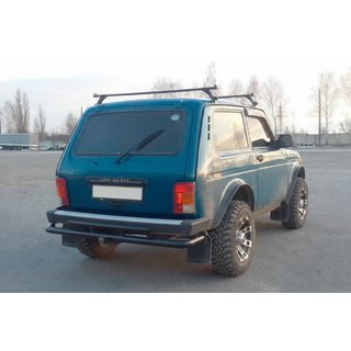 Achterbeschermbeugel AK002 dubbel Zwart Lada Niva en Urban 1977– foto 3