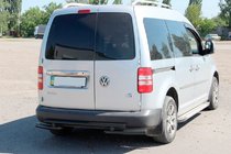 Volkswagen Caddy 2004–2010 Achterbeugel AK003-2 Black (2 stuks, RVS) foto 4