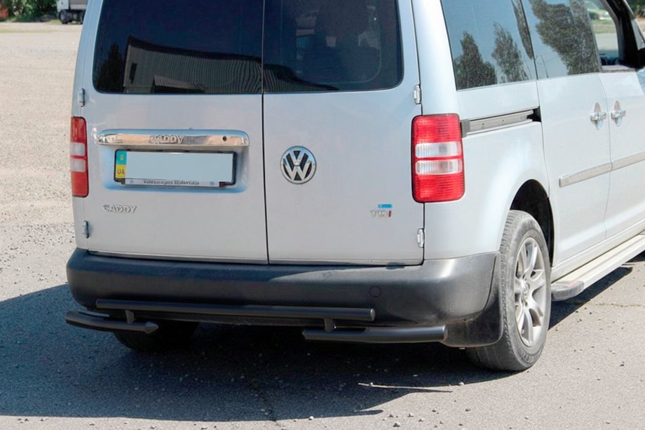 Volkswagen Caddy 2004–2010 Achterbeugel AK003-2 Black (2 stuks, RVS) Image