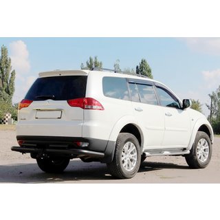 Achterbumperbescherming AK003-Special Black (2 stuks, RVS) Mitsubishi Pajero Sport 2008–2015 foto 3