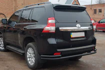 Toyota Land Cruiser Prado 150 2009–2023 Achterbeschermbeugel AK005-2 Black (RVS) foto 1