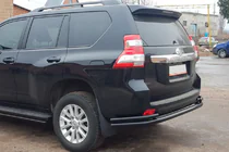 Toyota Land Cruiser Prado 150 2009–2023 Achterbeschermbeugel AK005-2 Black (RVS) foto 3