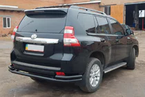 Toyota Land Cruiser Prado 150 2009–2023 Achterbeschermbeugel AK005-2 Black (RVS) foto 4