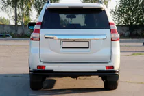 Toyota Land Cruiser Prado 150 2009–2023 Achterbeschermbeugel AK005-2 Black (RVS) foto 7