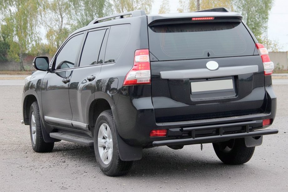 Toyota Land Cruiser Prado 150 2009–2023 Achterbeugel AK002-2v2 Black (RVS) Image