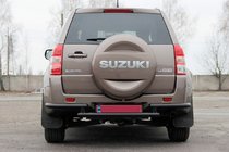 Suzuki Grand Vitara 2005–2017 Achterbeschermbeugel AK003-2 Black (RVS) foto 1