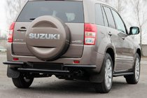 Suzuki Grand Vitara 2005–2017 Achterbeschermbeugel AK003-2 Black (RVS) foto 2