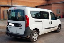 Fiat Doblo II 2010–2022 Achterrolbeugel AK005/2-Dubbel Black (RVS) foto 1