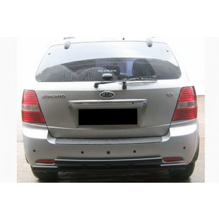 Achterbumperbeugel AK002-Dubbel Black (RVS) Kia Sorento I BL 2002–2009