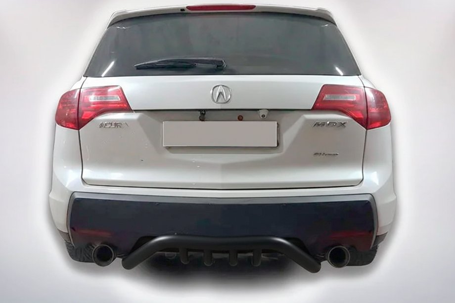 Acura MDX 2007–2013 Achterbumperbescherming B1-47 Black (RVS) Image
