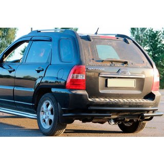 Achterbeugel AK007 Black (RVS) Kia Sportage 2004–2010 foto 1
