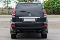 Toyota Land Cruiser Prado 120 2002–2009 Achterbumperbescherming AK008-1 Black foto 2