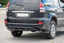 Toyota Land Cruiser Prado 120 2002–2009 Achterbumperbescherming AK008-1 Black foto 4