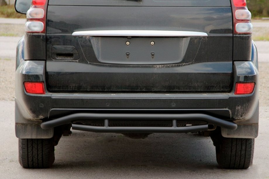Toyota Land Cruiser Prado 120 2002–2009 Achterbumperbescherming AK008-1 Black Image