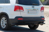 Kia Sorento II XM 2009–2014 Achterbeschermbeugel AK003-2 Black (RVS) foto 2