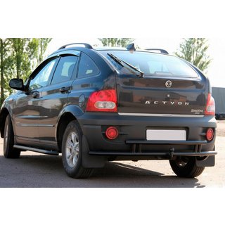 Achterbeschermbeugel AK005-2 Black (RVS) SsangYong Action 2005–2018 foto 1