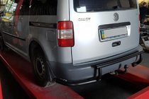 Volkswagen Caddy 2004–2010 Achterbeugel AK003-3 Black (2 stuks, roestvrij staal) foto 2
