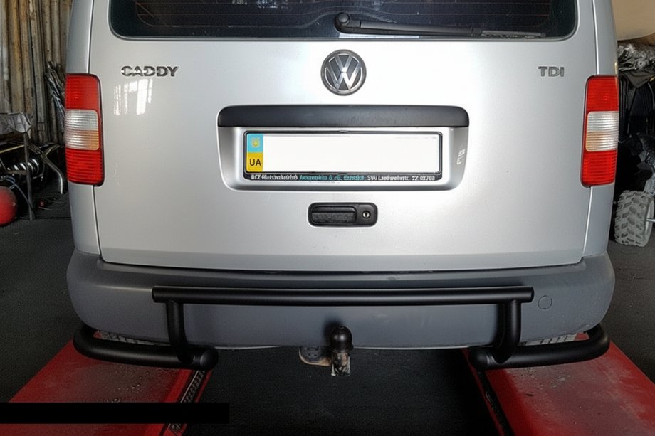 Volkswagen Caddy 2004–2010 Achterbeugel AK003-3 Black (2 stuks, roestvrij staal) Image